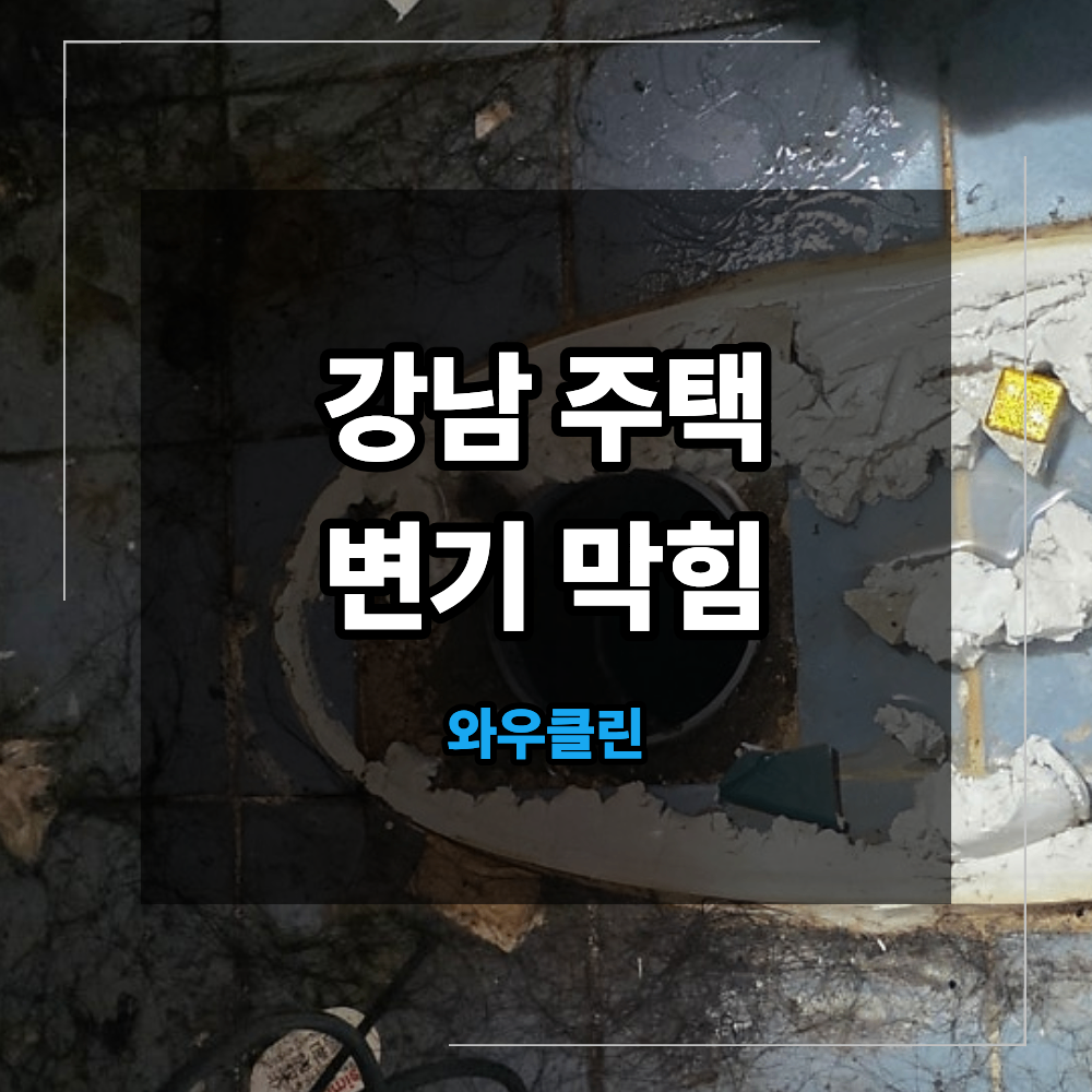 강남 주택 변기 막힘 해결 배관 내부 막힘